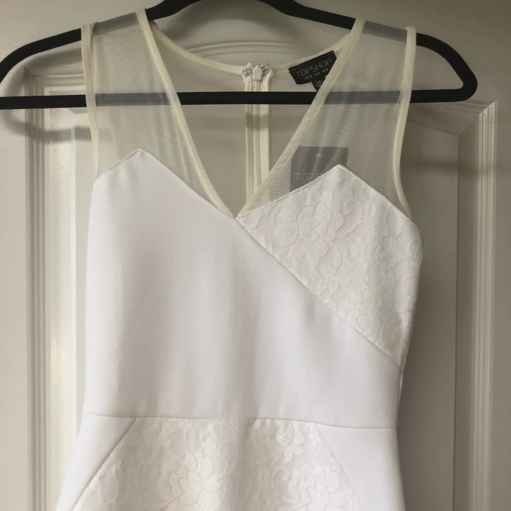 Top Shop White Mini Dress, Perfect for Graduation! - Picture 3 of 6